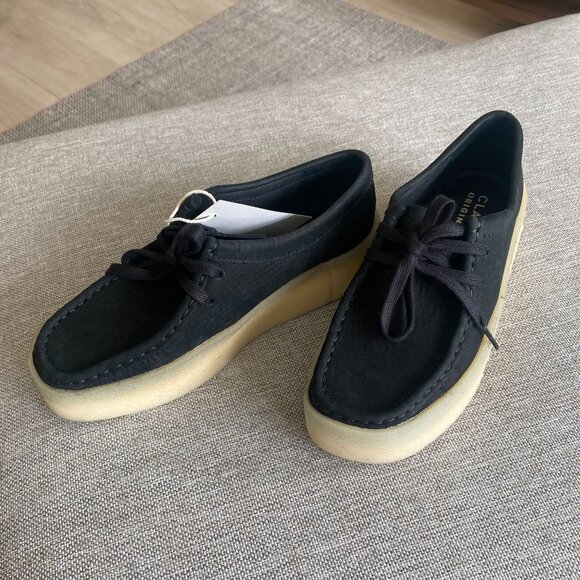 Clarks Originals Wallabee Cup - Black Nubuck - Size W8 - Picture 9 of 12